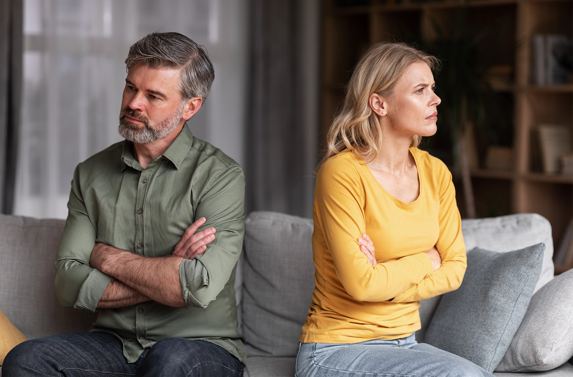 middle age couple argument