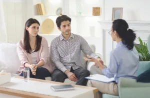 professional marriage counsellor and a couple