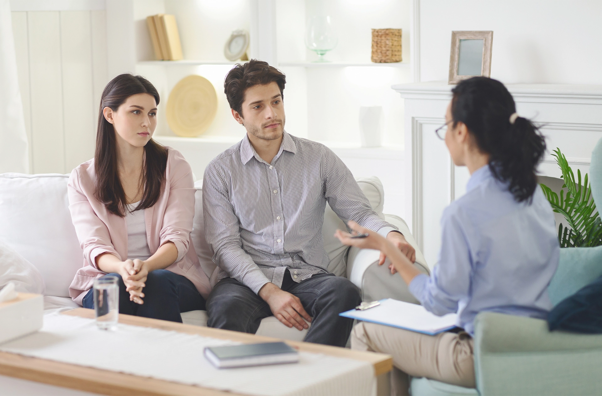 professional marriage counsellor and a couple