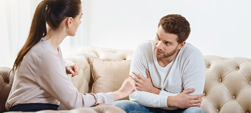 couple talk about the problem